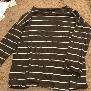 Olive green stripped long sleeve